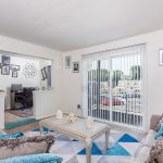 View of the patio from the living room